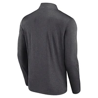 Pull à fermeture éclair quart de tour Fanatics Heather Charcoal Washington Commanders pour homme