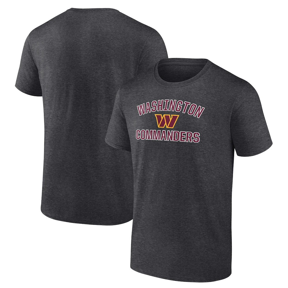 Fanatics Heathered Charcoal Washington Commanders Victory Arch pour hommes - T-shirt