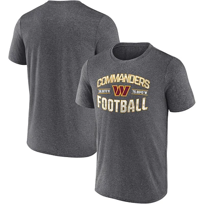 Fanatics Heathered Charcoal Washington Commanders Want To Play pour hommes - T-shirt