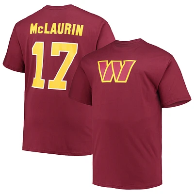 Men's Fanatics Terry McLaurin Burgundy Washington Commanders Big & Tall Player Name Number T-Shirt