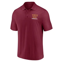 Ensemble de deux polos Washington Commanders Lockup Fanatics pour hommes blanc/bourgogne