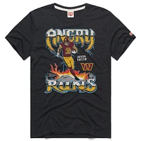 Men's Homage Austin Ekeler Charcoal Washington Commanders Angry Runs Player Graphic Tri-Blend T-Shirt