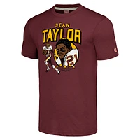 T-shirt Tri-Blend pour homme avec hommage à Sean Taylor, joueur retraité des Washington Commanders, bordeaux