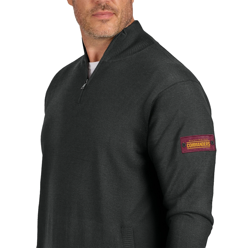Pull zippé à quart de tour pour homme J. Palmer Black Washington Commanders