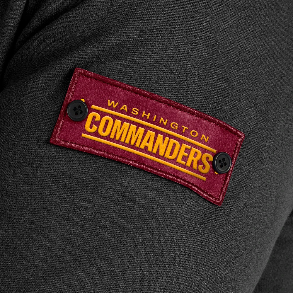 Men's J. Palmer Black Washington Commanders QB1 Full-Zip Sweatshirt