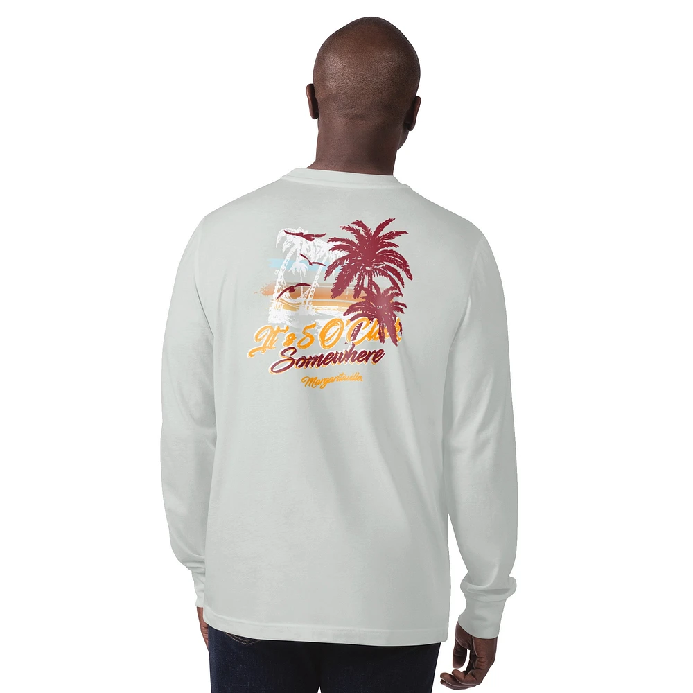 Men's Margaritaville Gray Washington Commanders It's Five O'Clock Somewhere Long Sleeve T-Shirt
