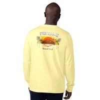 T-shirt à manches longues d'avant-match pour homme Margaritaville Yellow Washington Commanders