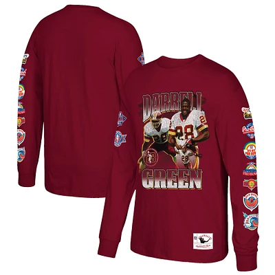 Men's Mitchell & Ness Darrell Green Burgundy Washington Commanders  Player Graphic Long Sleeve T-Shirt