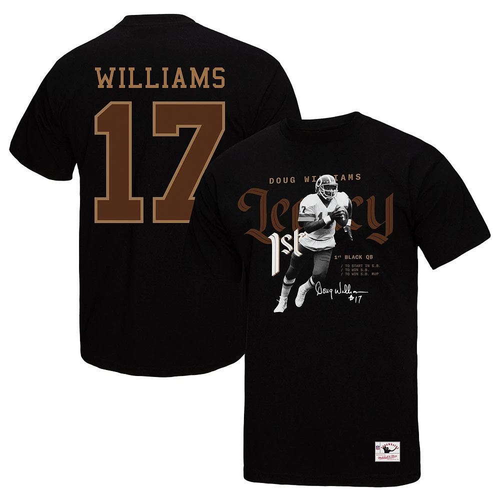 T-shirt graphique noir Mitchell & Ness Doug Williams pour homme Washington Commanders Legacy