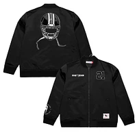 Veste aviateur entièrement zippée pour homme Mitchell & Ness Sean Taylor avec nom et numéro Washington Commanders noir