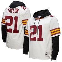 Sweat à capuche pour homme Mitchell & Ness Sean Taylor White Washington Commanders Player Name Number Legacy Jersey