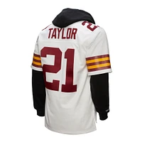 Sweat à capuche pour homme Mitchell & Ness Sean Taylor White Washington Commanders Player Name Number Legacy Jersey
