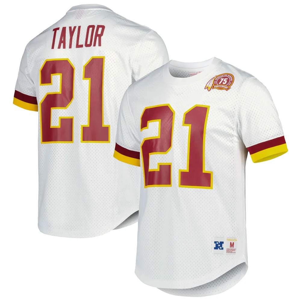 Men's New York Giants Lawrence Taylor Mitchell & Ness White Retired Player  Name & Number Mesh Top