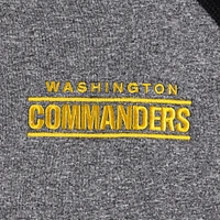 MSX by Michael Strahan Gris/Noir Washington Commanders Runners Raglan Veste de survêtement entièrement zippée