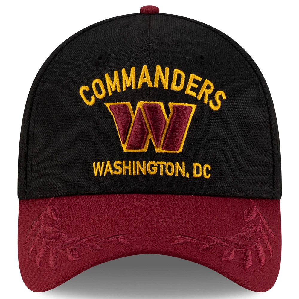 Men's New Era Black/Burgundy Washington Commanders 2025 NFL Draft 39THIRTY Flex Hat