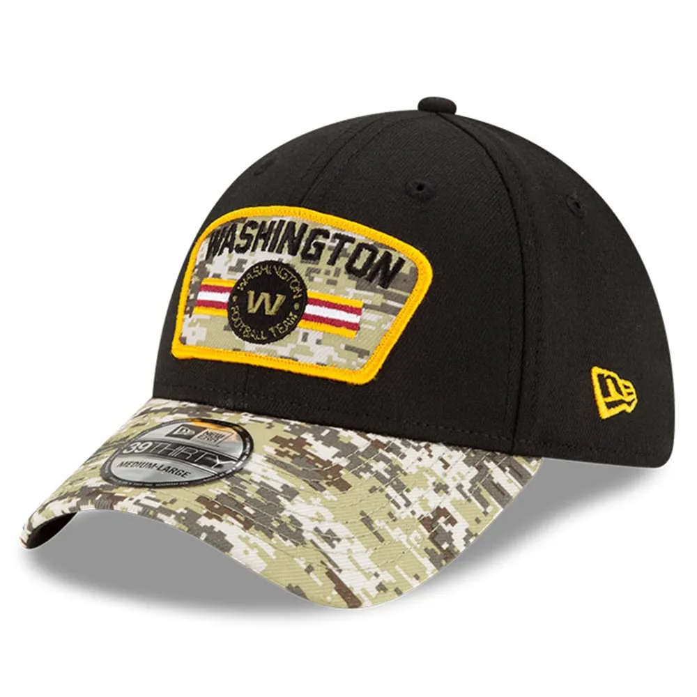 Men's New Era Camo Washington Commanders Logo 39THIRTY Flex Hat