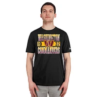 T-shirt noir de l'équipe la ville des Washington Commanders New Era pour homme