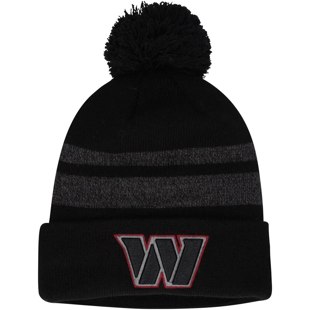 Lids Washington Commanders New Era Dispatch Cuffed Knit Hat With Pom - Black