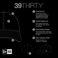 Men's New Era Black Washington Commanders Flawless Stripe 39THIRTY Flex Hat