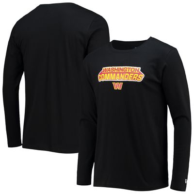 Men's New Era Black Washington Commanders Long Sleeve T-Shirt