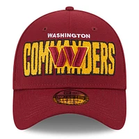 Casquette Flex New Era Washington Commanders 2023 NFL Draft 39THIRTY bourgogne pour homme