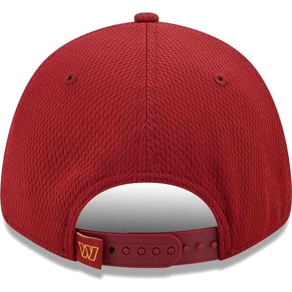 Casquette New Era Washington Commanders A-Frame - 9FORTY Snapback pour homme, bourgogne