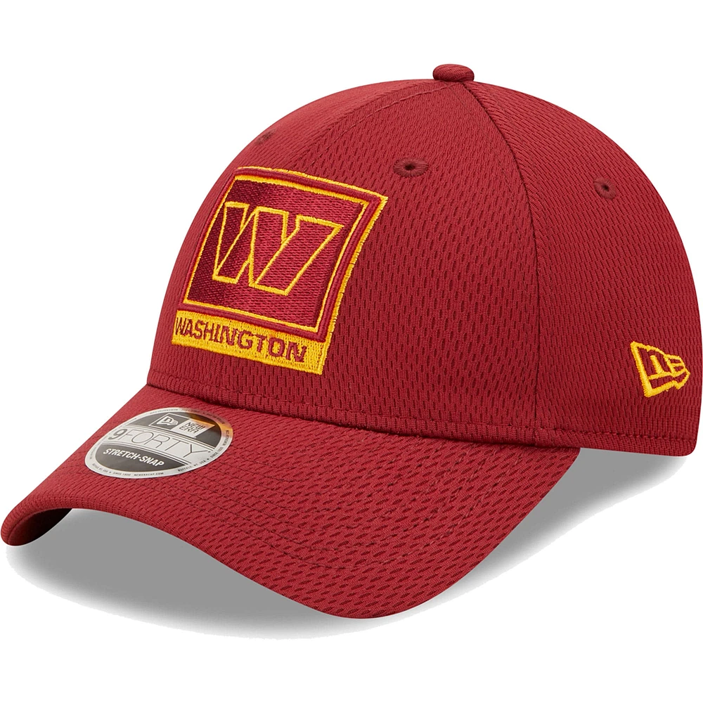 Casquette New Era Washington Commanders A-Frame - 9FORTY Snapback pour homme, bourgogne