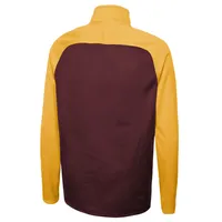 Men's New Era Burgundy Washington Commanders Combine Authentic O-Line Raglan Half-Zip Jacket