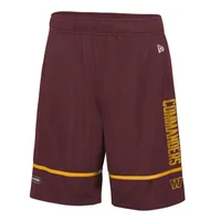 Men's New Era Burgundy Washington Commanders Combine Authentic Rusher Training Shorts