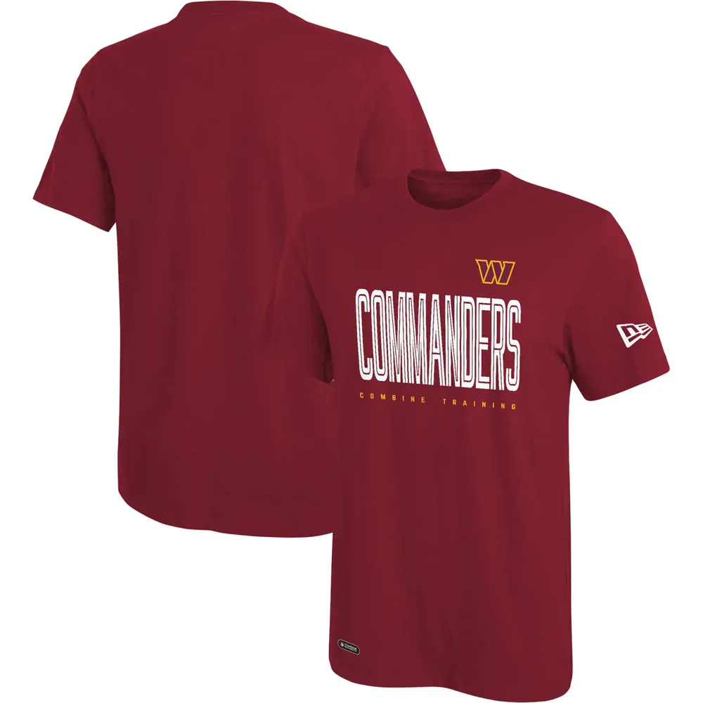 T-shirt New Era bordeaux Washington Commanders Combine Authentic Training Huddle Up pour hommes