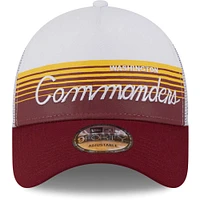 Casquette Snapback Washington Commanders Horizon A-Frame 9FORTY New Era bordeaux pour hommes