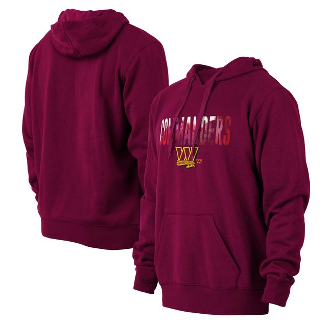 Sweat à capuche bordeaux Washington Commanders Ink Dye New Era pour homme