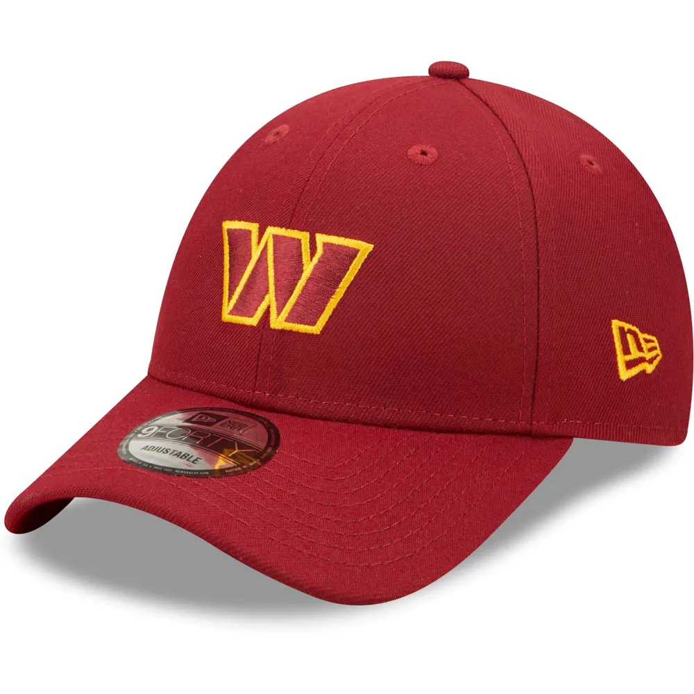 Casquette ajustable 9FORTY Essential 9FORTY avec logo Washington Commanders bordeaux New Era pour hommes