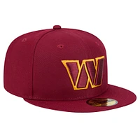 Casquette ajustée Washington Commanders Main 59FIFTY bordeaux New Era pour homme