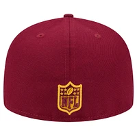 Casquette ajustée Washington Commanders Main 59FIFTY bordeaux New Era pour homme