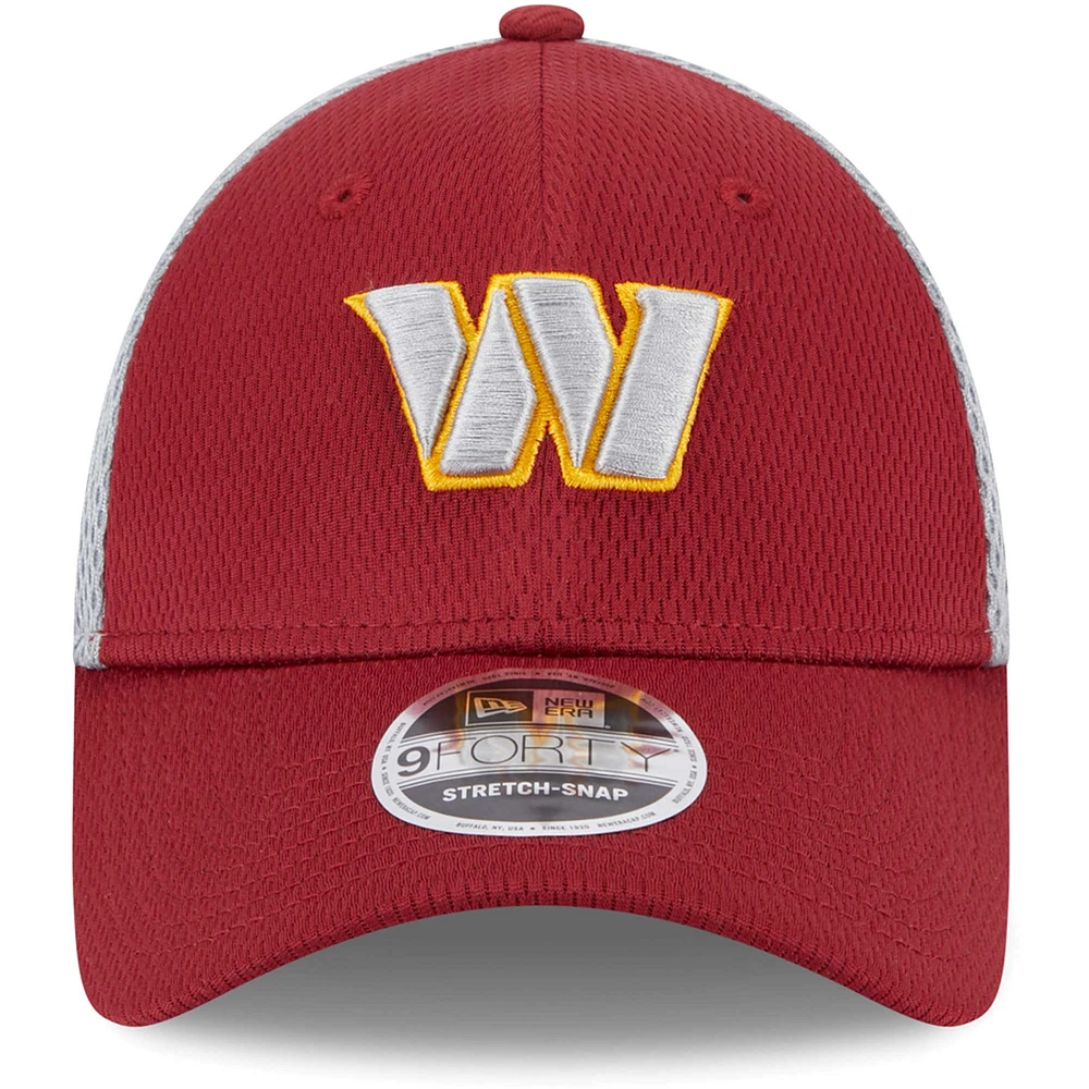 Casquette ajustable 9FORTY bourgogne Washington Commanders Outline Trucker New Era pour homme