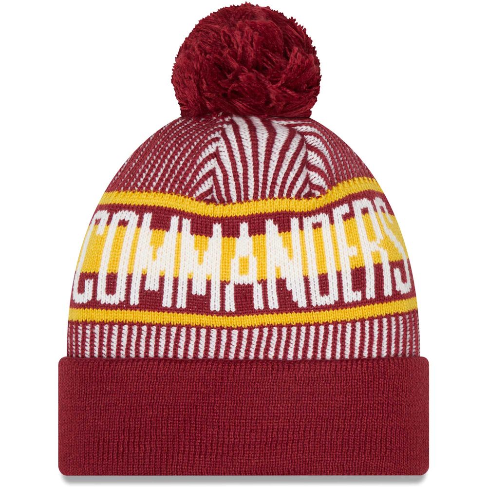 Washington Commanders STRIPED Knit Beanie Hat by New Era