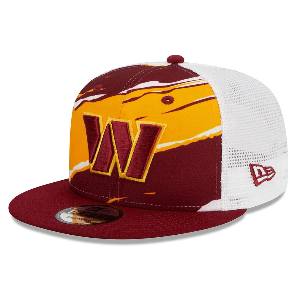 Men's New Era Burgundy Washington Commanders  Tear Trucker 9FIFTY Snapback Hat