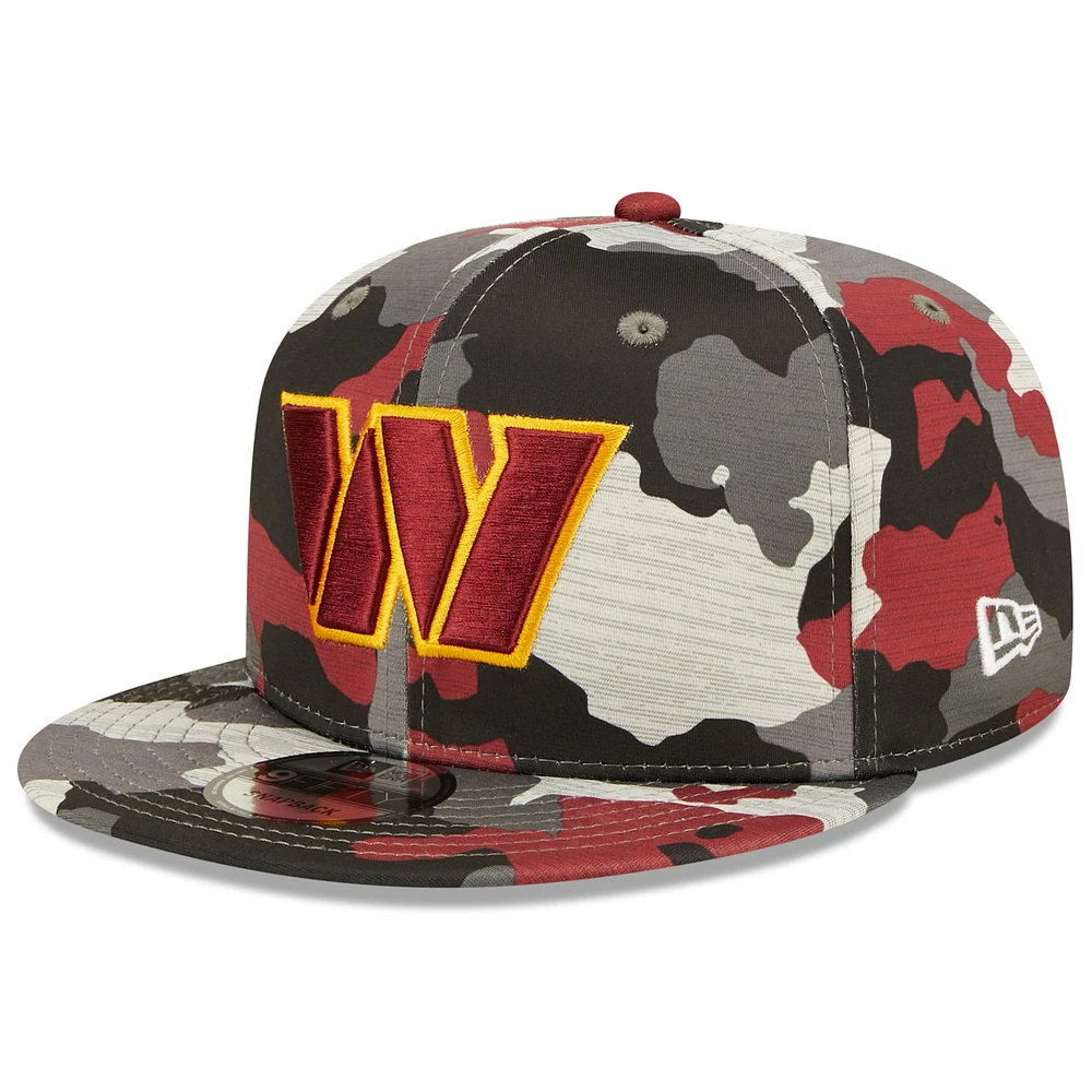 New Era Camo Washington Commanders 2022 NFL Training Camp - Casquette réglable 9FIFTY Snapback officielle pour homme