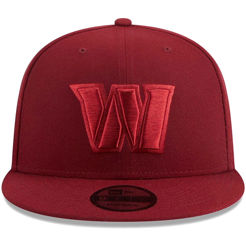 Men's New Era Cardinal Washington Commanders Color Pack 9FIFTY Snapback Hat