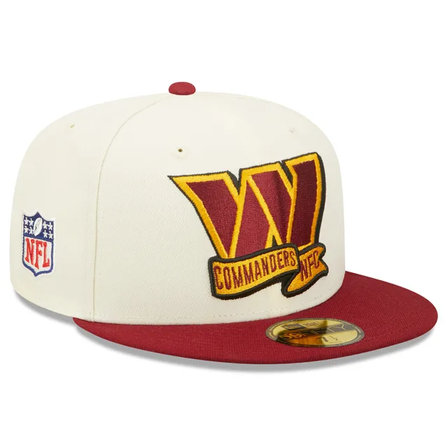 Men's New Era Gold/Burgundy Washington Commanders 2023 Sideline 59FIFTY Fitted Hat