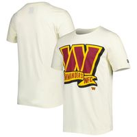 Men's New Era Cream Washington Commanders Sideline Chrome T-Shirt