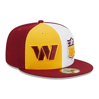 Casquette ajustée New Era Washington Commanders 2023 Sideline 59FIFTY pour homme, or/bourgogne