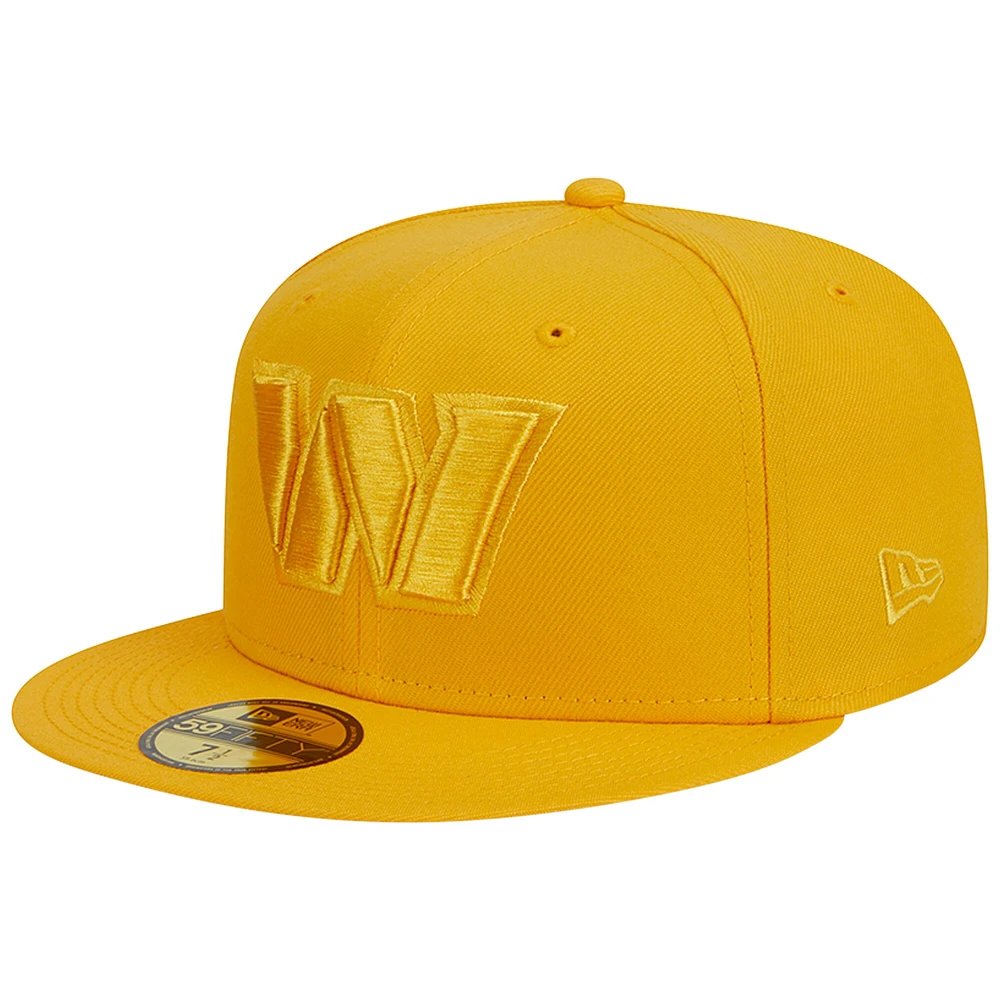 Casquette ajustée 59FIFTY pour homme New Era Gold Washington Commanders Colour Pack