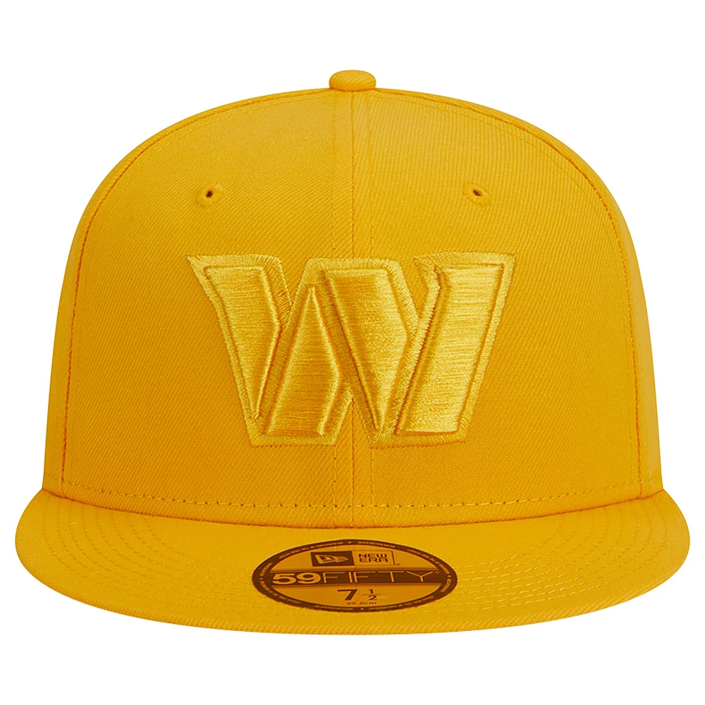 Casquette ajustée 59FIFTY pour homme New Era Gold Washington Commanders Colour Pack