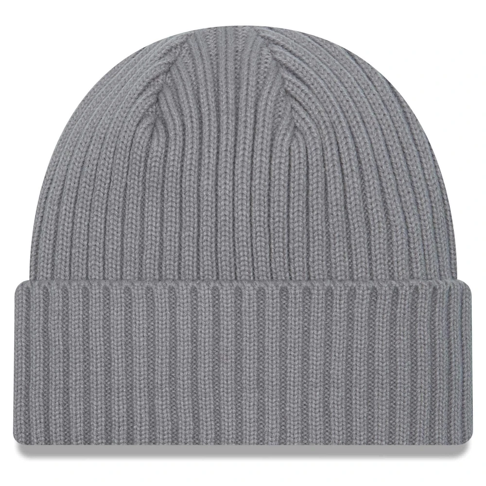 Bonnet en tricot à revers Washington Commanders Color Pack New Era gris chiné pour hommes