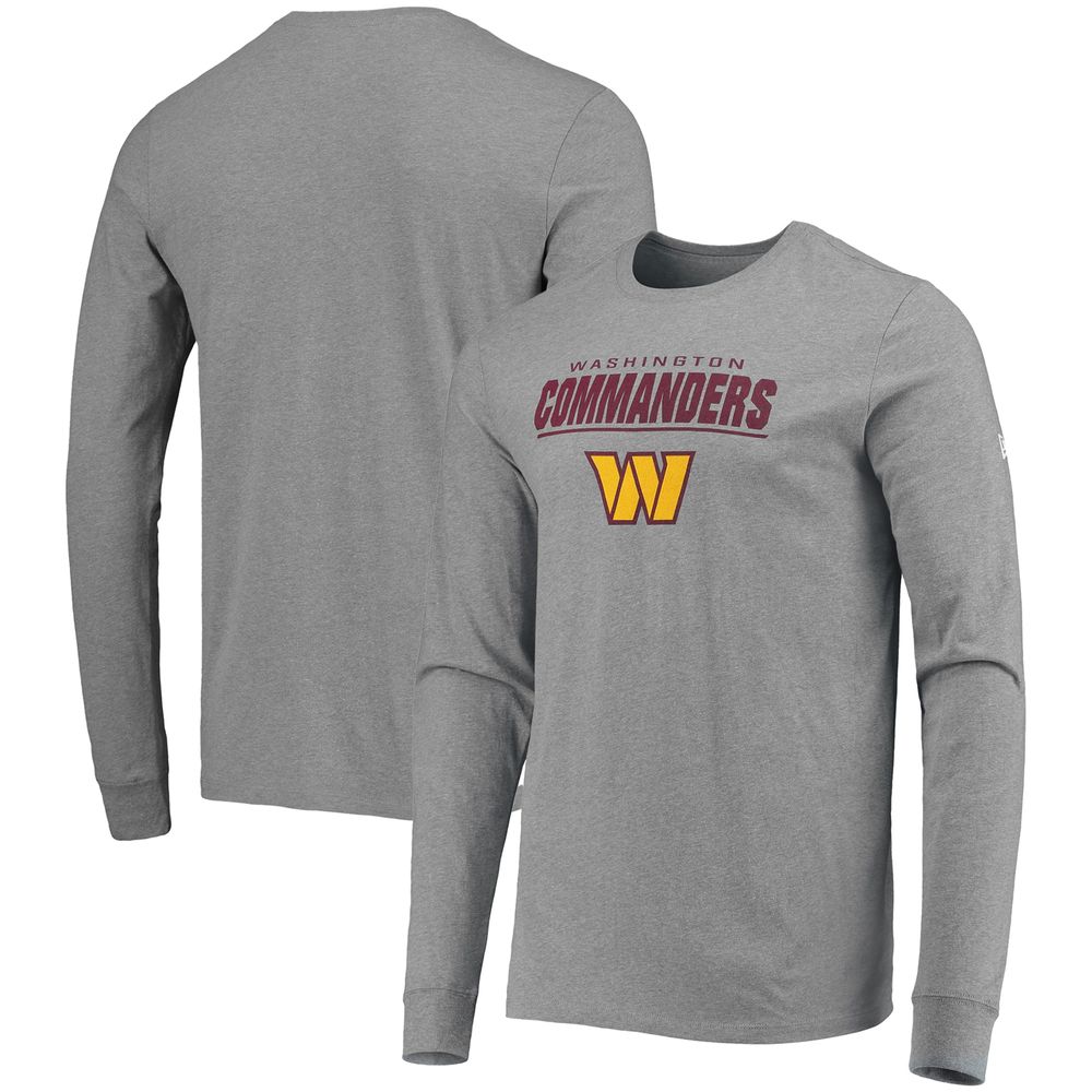 New Era Heathered Gray Washington Football Team Ringer Tri-Blend Tank Top