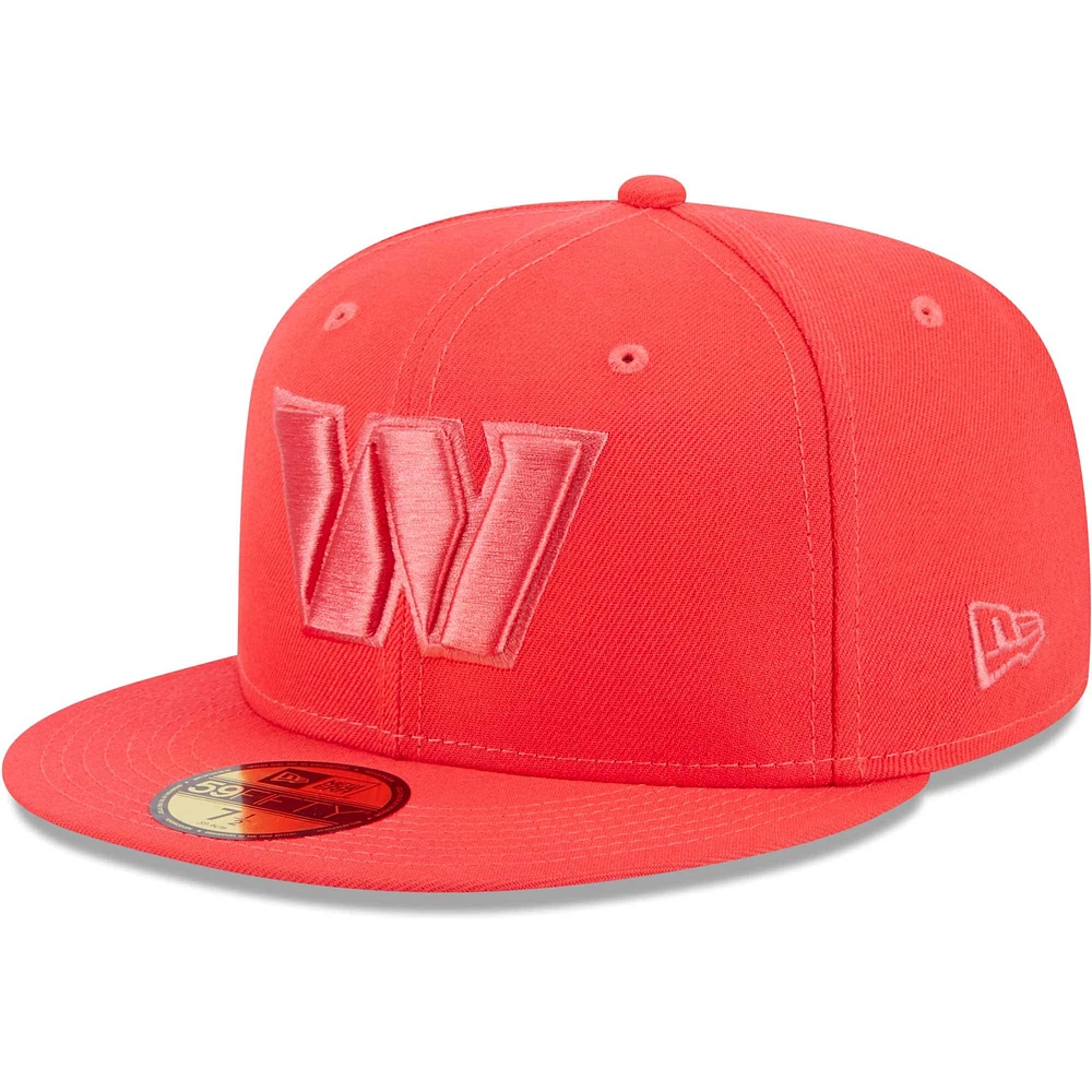 Casquette ajustée New Era Washington Commanders Color Pack Brights 59FIFTY rouge pour homme