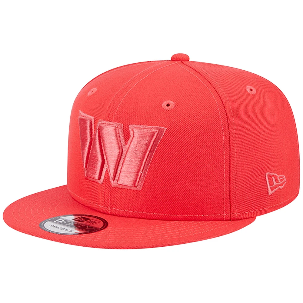 Men's New Era Red Washington Commanders Color Pack Brights 9FIFTY Snapback Hat