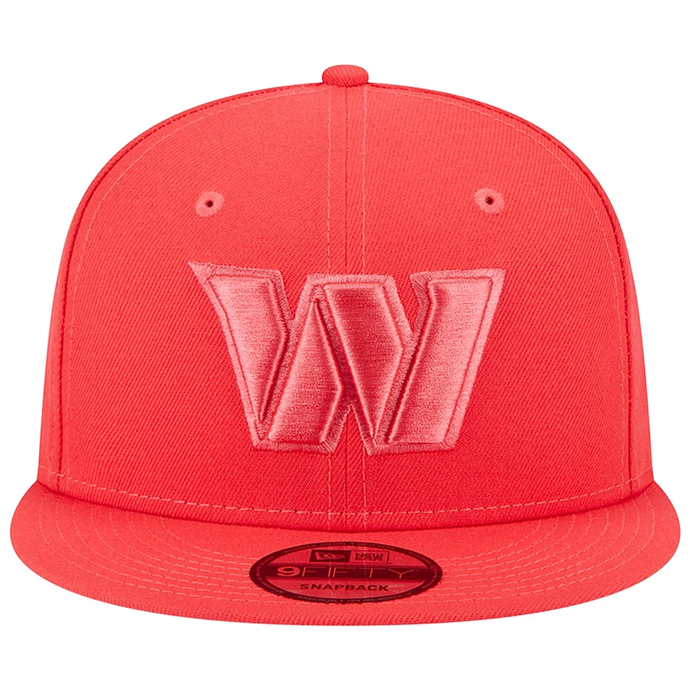 Men's New Era Red Washington Commanders Color Pack Brights 9FIFTY Snapback Hat